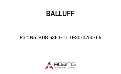 BDG 6360-1-10-30-0250-65									